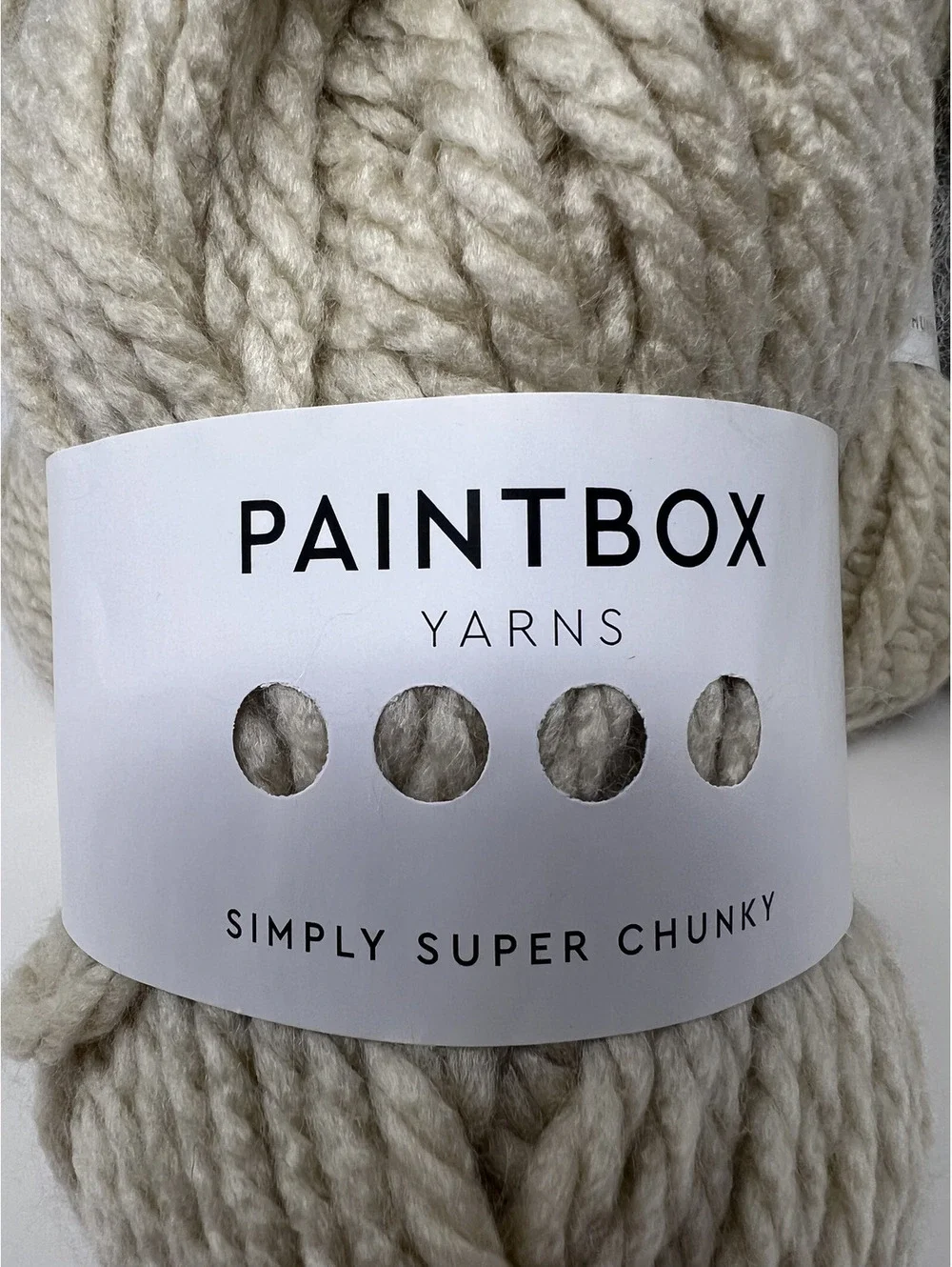 Paintbox Yarns Simply Super Chunky Acrylic Yarn 100g Skein - Cream Lot of 8